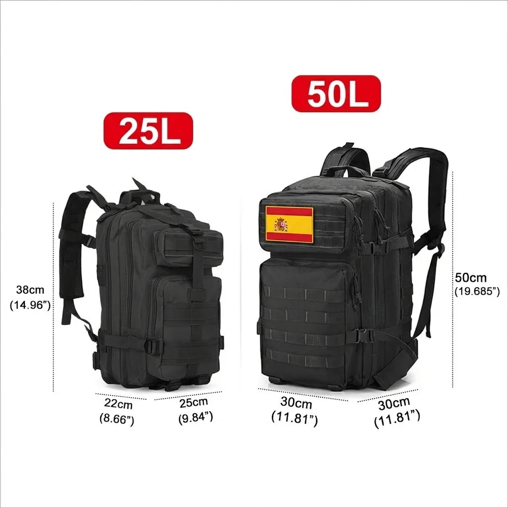 50L/25L /32LTactical Backpack Men's Travel Large Capacity Rucksacks Men Waterproof Outdoor Sports Multi-functional Bags