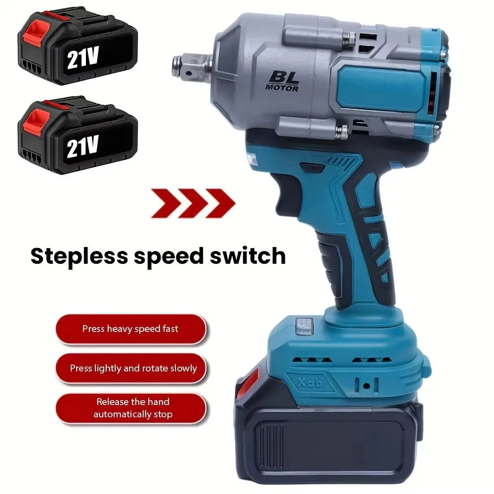3000N.m 1/2" Cordless Electric Impact Wrench Variable Speed Brushless Electric Wrench Power Tool For Makita 18-21V Battery