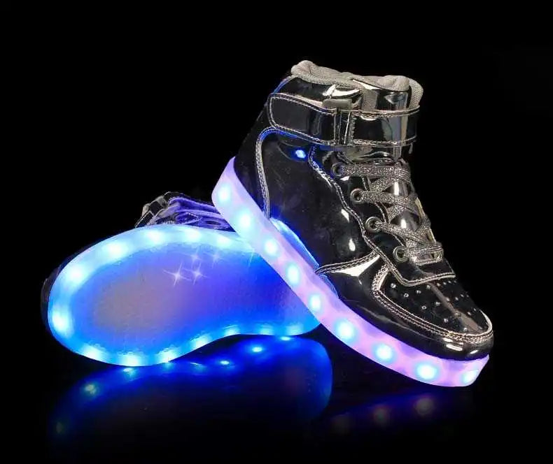 Men Sneakers Kid Boots Girl Boy Footwear Women Fashion Casual Sport Outdoor Dance Flats Children Led Light Up Hip-Hop Shoes