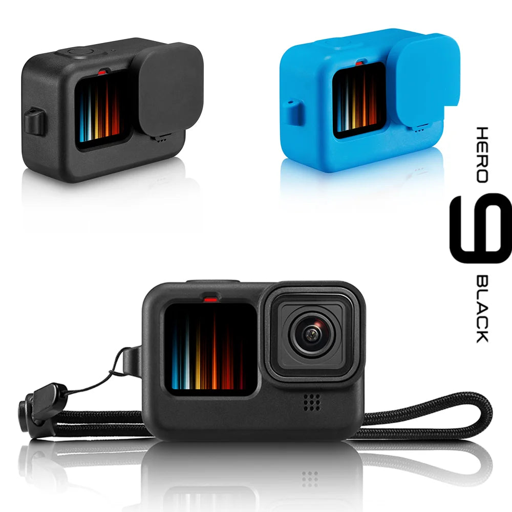 for Gopro Hero 11 10 9 Black Soft Silicone Case for Go pro Hero 12 Silicone Protective Full Cover Shell Camera Accessorie