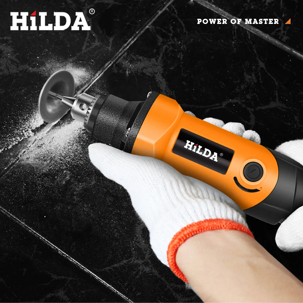 HILDA Mini Electric Drill Rotary Tools Variable Speed Grinder Grinding Toolwith Engraving Accessories 220V Mini Drill