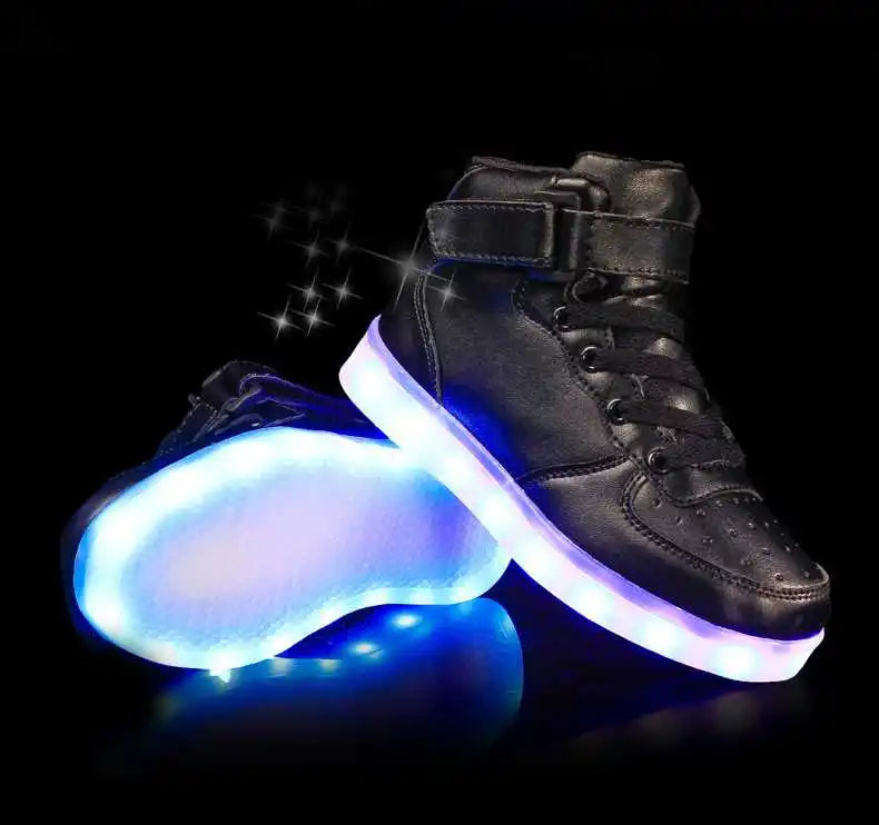 Men Sneakers Kid Boots Girl Boy Footwear Women Fashion Casual Sport Outdoor Dance Flats Children Led Light Up Hip-Hop Shoes