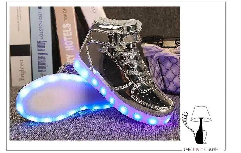 Men Sneakers Kid Boots Girl Boy Footwear Women Fashion Casual Sport Outdoor Dance Flats Children Led Light Up Hip-Hop Shoes