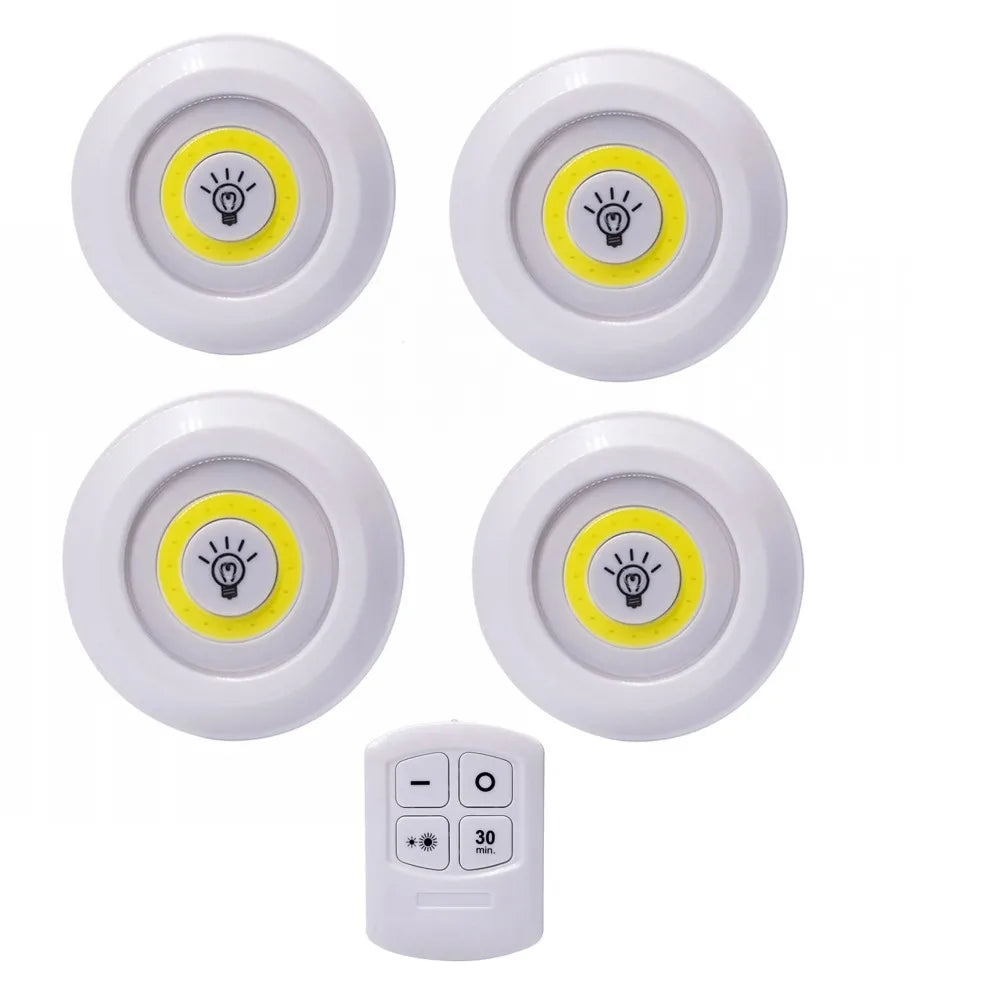 Dimmable LED Under Cabinet Light with Remote Control Battery Operated LED Closets Lights Wardrobe Bathroom lighting White/Warm