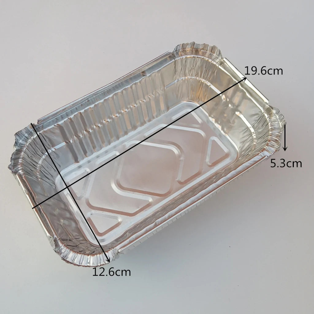 10pcs/Pack Aluminum Foil Grill Drip Pans for BBQ Weber Grills Roasting 700ml BBQ Aluminum Foil Grease Drip Pans Kitchen Utensils