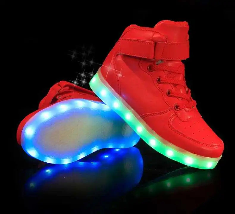 Men Sneakers Kid Boots Girl Boy Footwear Women Fashion Casual Sport Outdoor Dance Flats Children Led Light Up Hip-Hop Shoes