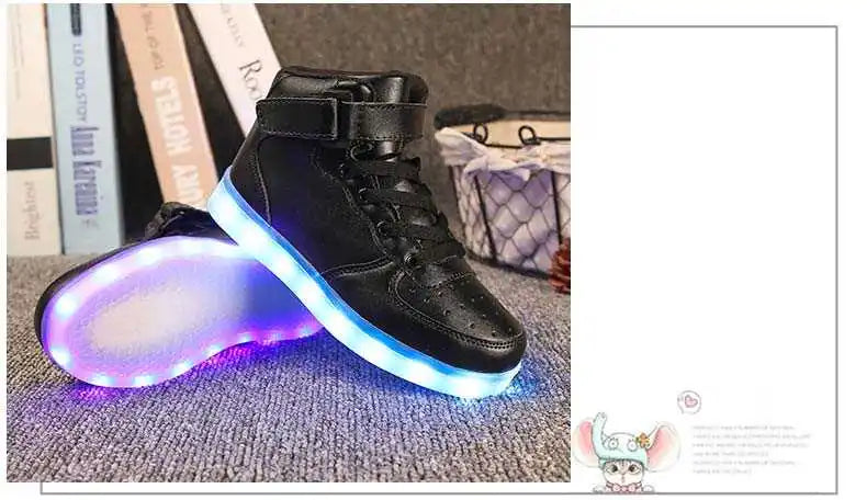 Men Sneakers Kid Boots Girl Boy Footwear Women Fashion Casual Sport Outdoor Dance Flats Children Led Light Up Hip-Hop Shoes
