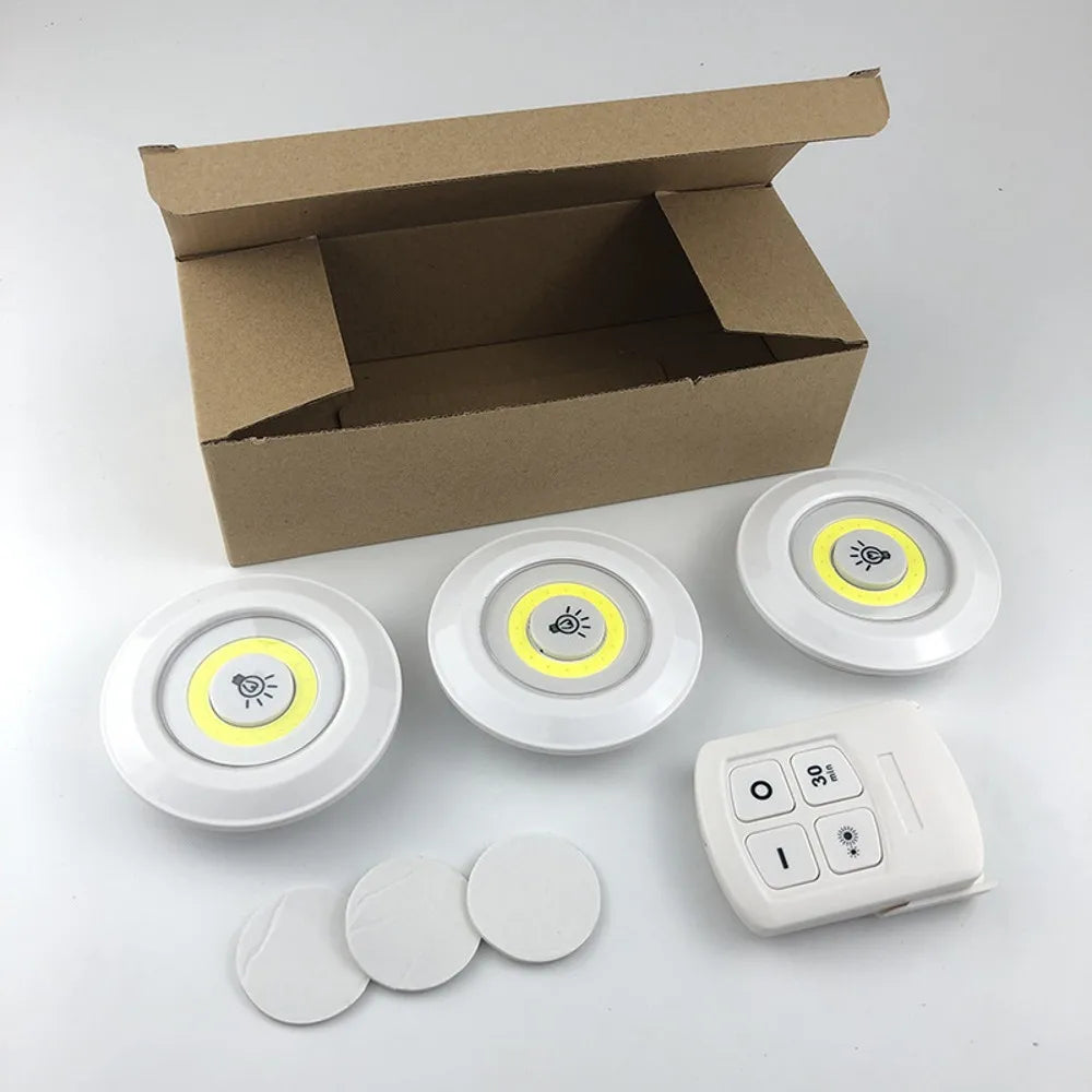 Dimmable LED Under Cabinet Light with Remote Control Battery Operated LED Closets Lights Wardrobe Bathroom lighting White/Warm
