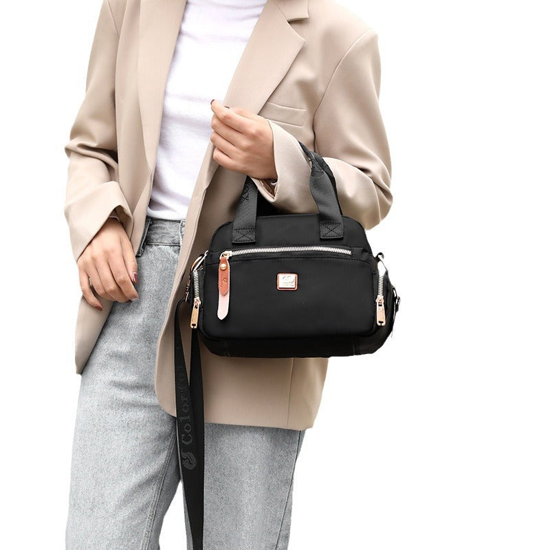 Bag Women's 2023 New Style Fashionable Simple Handbag Trendy All-match Water-repellent Nylon Cloth Bag Lightweight Shoulder Bag