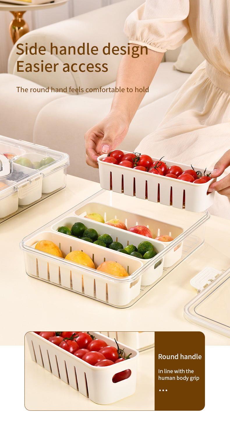 Love Refrigerator Salad Fruit Preservation Box Household Spices Kitchen Storage Box Eight-compartment Sealed Spice Box