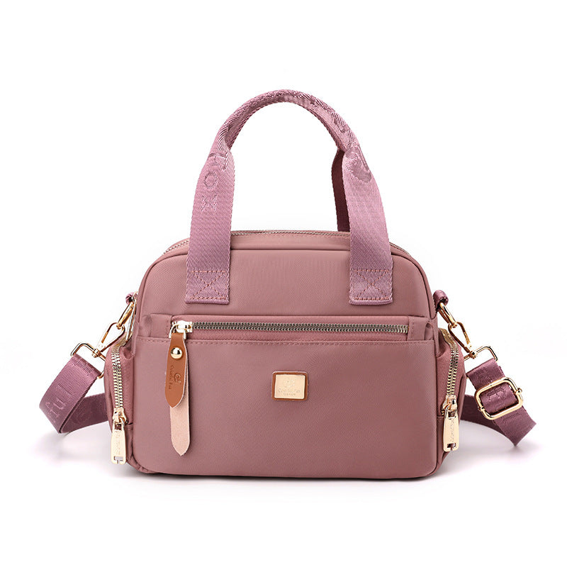 Bag Women's 2023 New Style Fashionable Simple Handbag Trendy All-match Water-repellent Nylon Cloth Bag Lightweight Shoulder Bag