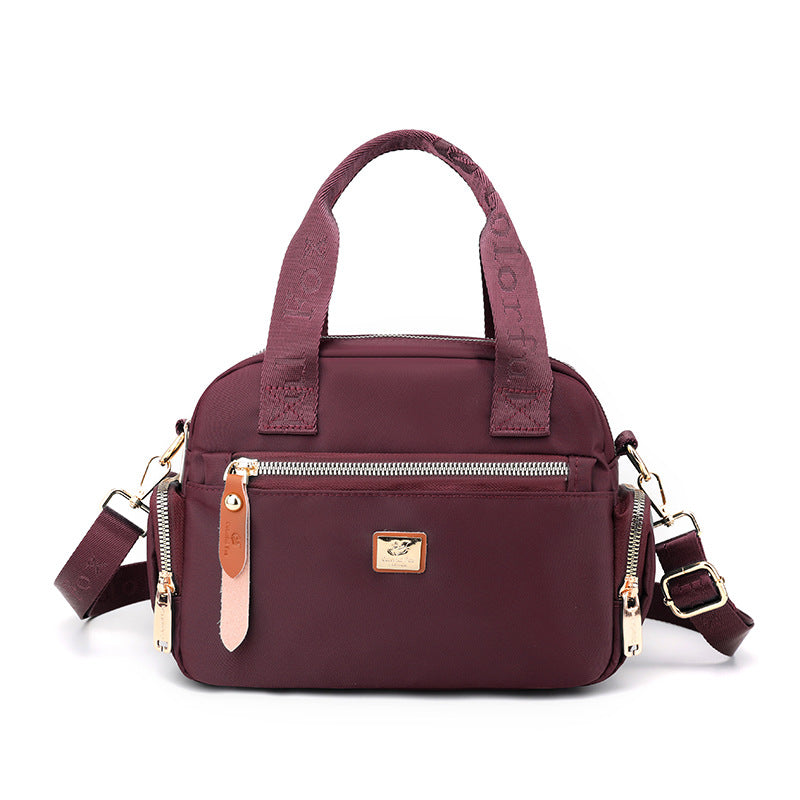 Bag Women's 2023 New Style Fashionable Simple Handbag Trendy All-match Water-repellent Nylon Cloth Bag Lightweight Shoulder Bag
