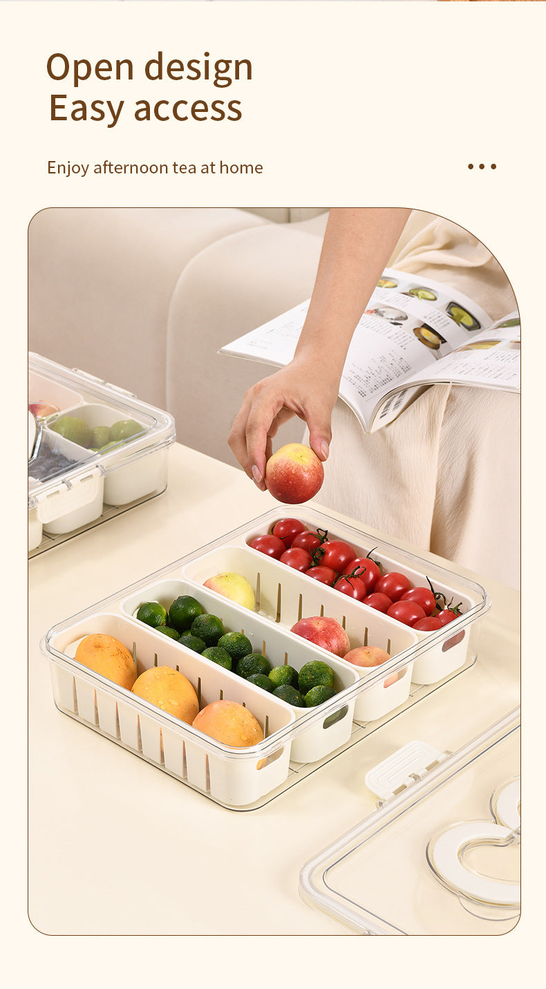 Love Refrigerator Salad Fruit Preservation Box Household Spices Kitchen Storage Box Eight-compartment Sealed Spice Box