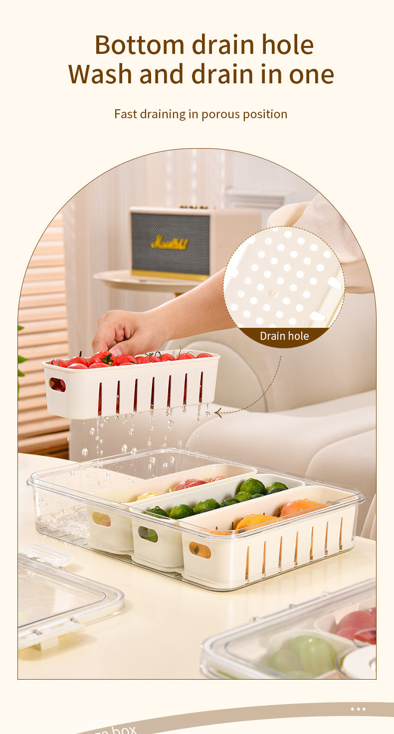 Love Refrigerator Salad Fruit Preservation Box Household Spices Kitchen Storage Box Eight-compartment Sealed Spice Box