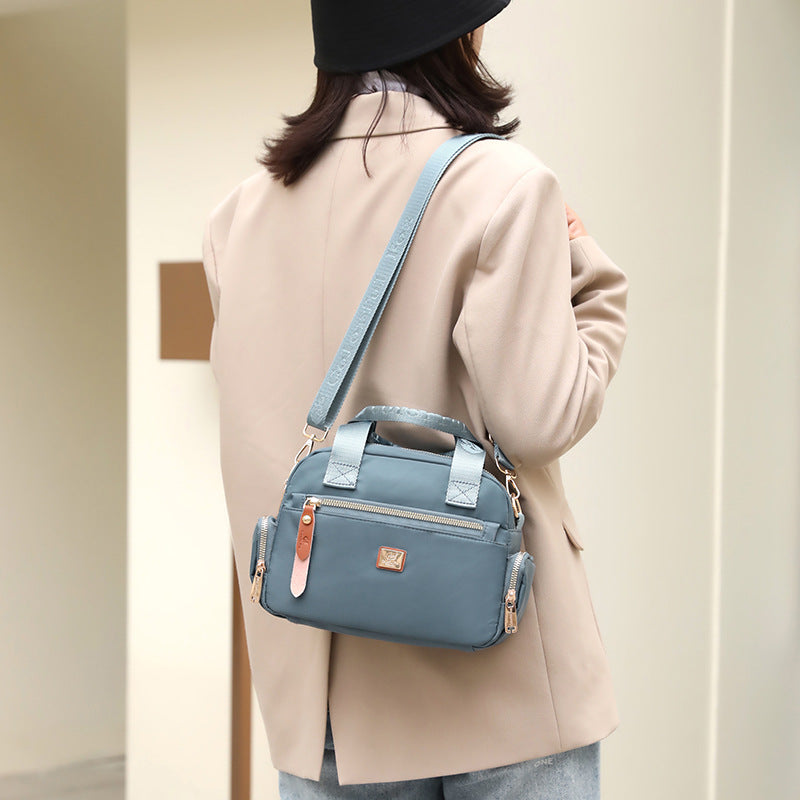 Bag Women's 2023 New Style Fashionable Simple Handbag Trendy All-match Water-repellent Nylon Cloth Bag Lightweight Shoulder Bag