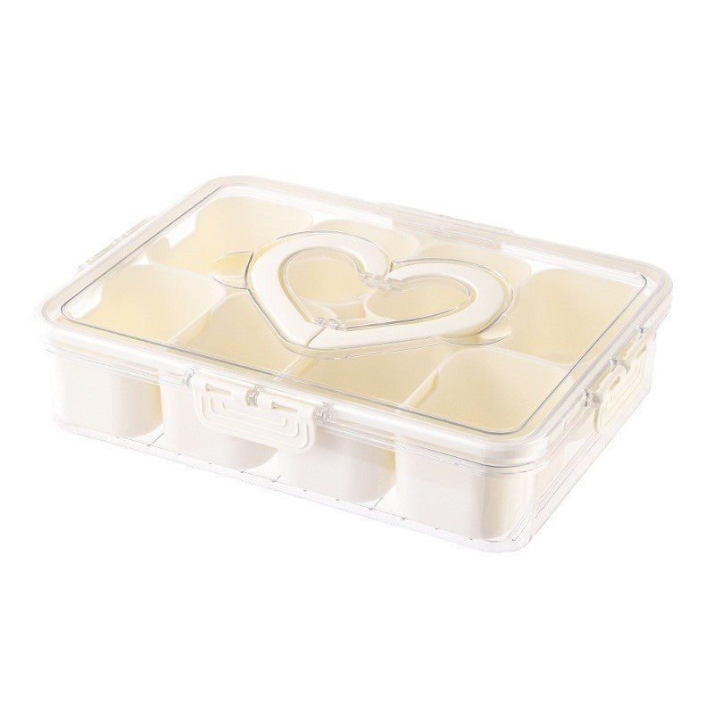 Love Refrigerator Salad Fruit Preservation Box Household Spices Kitchen Storage Box Eight-compartment Sealed Spice Box