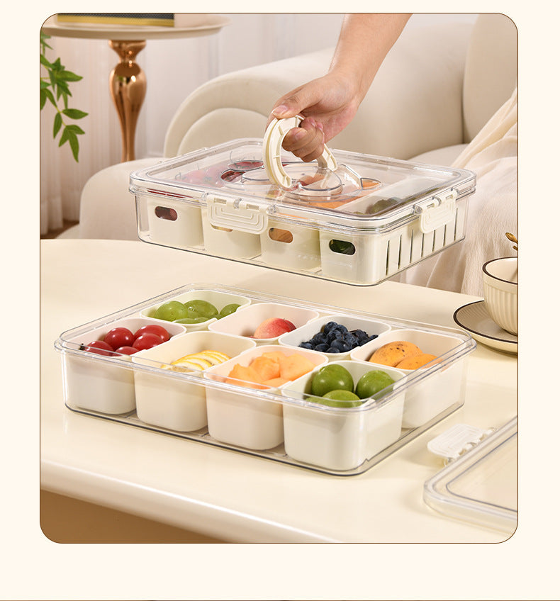 Love Refrigerator Salad Fruit Preservation Box Household Spices Kitchen Storage Box Eight-compartment Sealed Spice Box