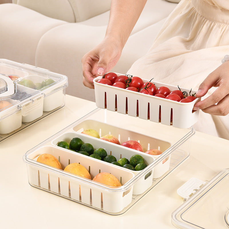 Love Refrigerator Salad Fruit Preservation Box Household Spices Kitchen Storage Box Eight-compartment Sealed Spice Box