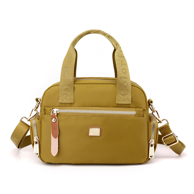 Bag Women's 2023 New Style Fashionable Simple Handbag Trendy All-match Water-repellent Nylon Cloth Bag Lightweight Shoulder Bag
