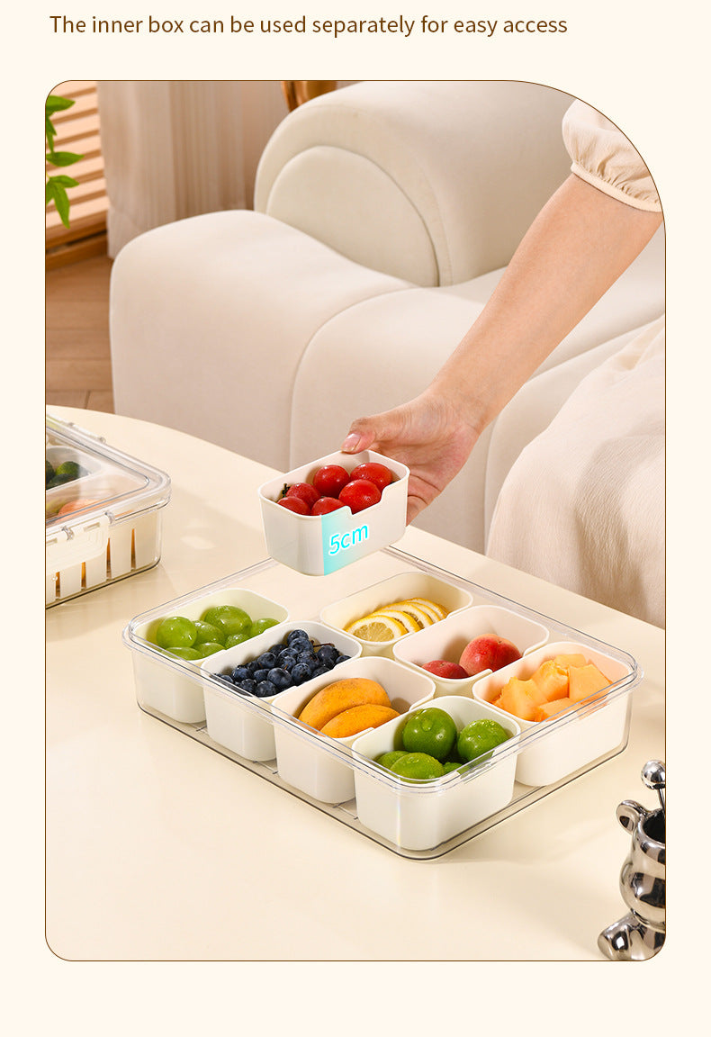 Love Refrigerator Salad Fruit Preservation Box Household Spices Kitchen Storage Box Eight-compartment Sealed Spice Box