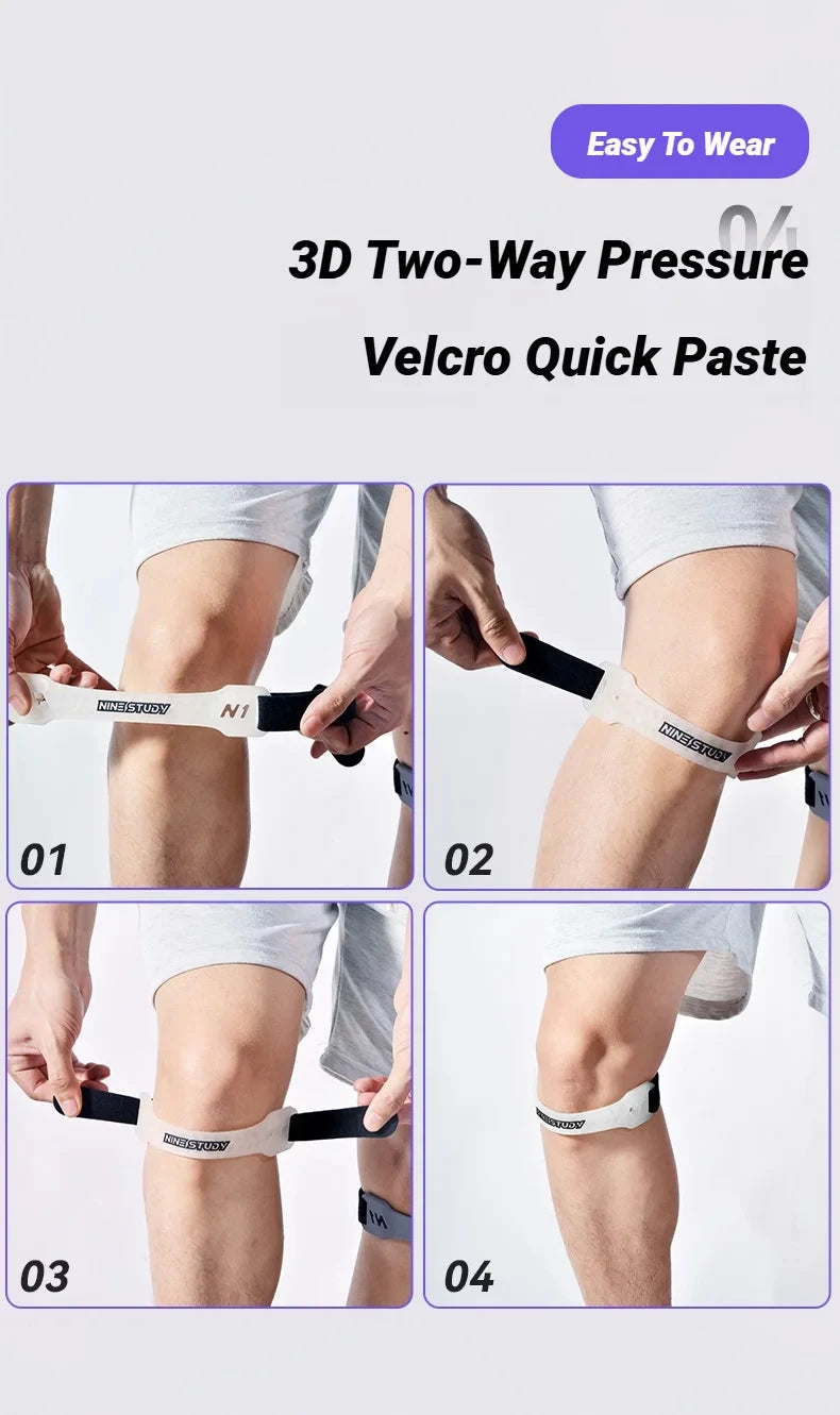 Tendon Support Strape Brace Shock Absorption Compression Strap Pads Sport Protection Adjustable PVC Knee Patellar Band