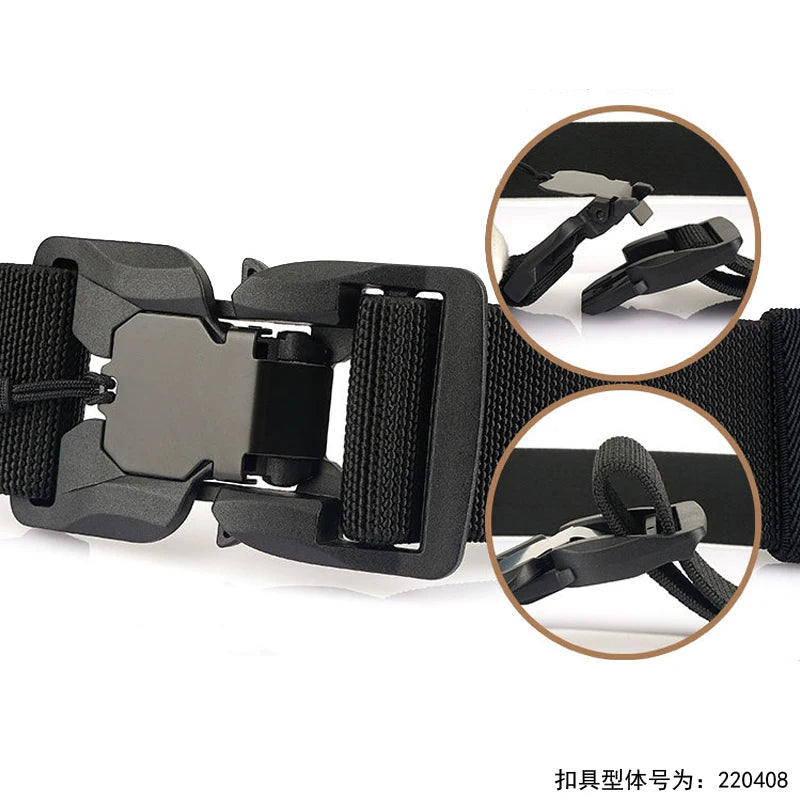 MEDYLA Tactical Belt Quick Release Buckle Elastic Belt Casual Nylon Tool Training Belt Men's Belt MN057