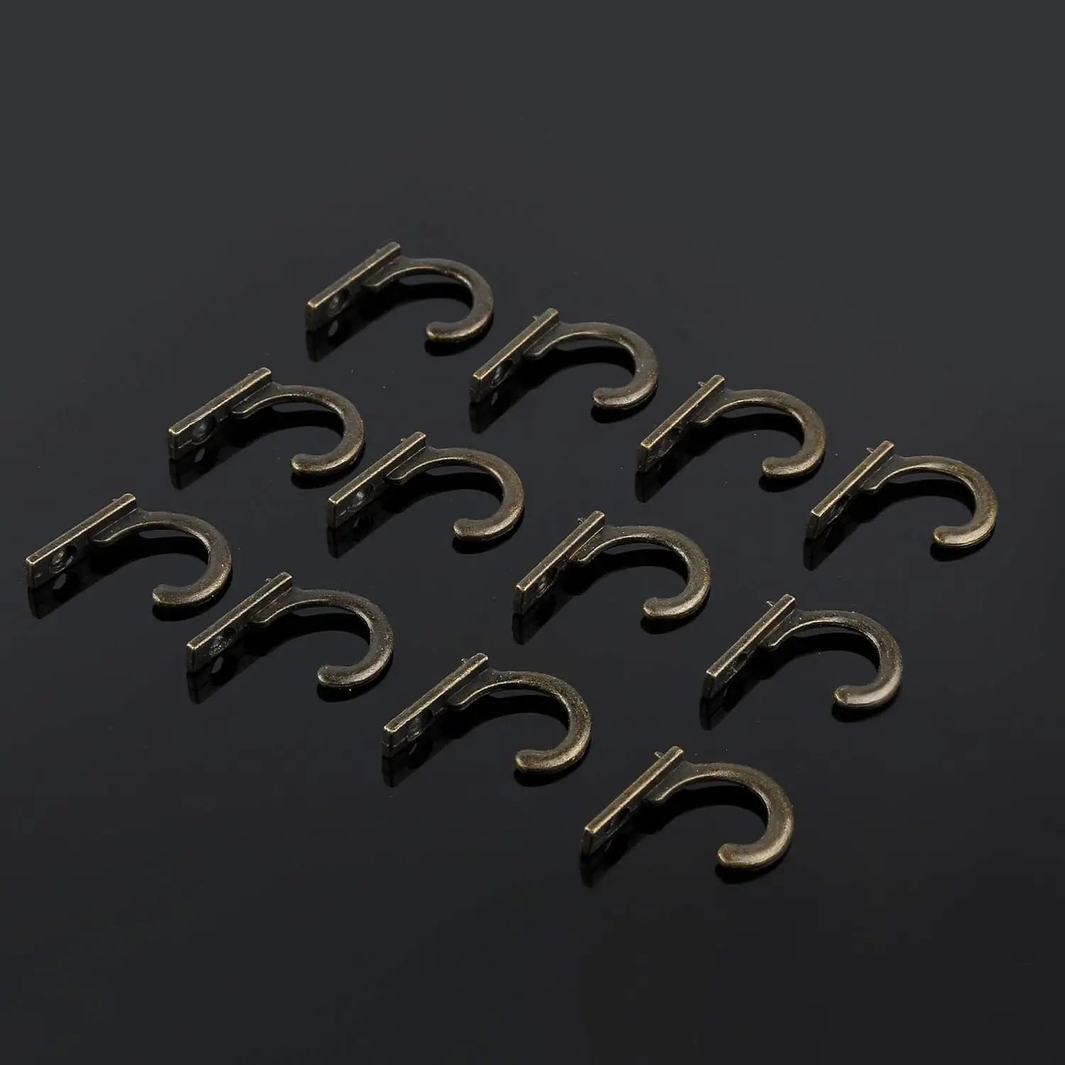20/10PCS Mini Hook with Screws Antique Alloy Door Wall Hooks Keys Hair Rope Hanging Storage Rack Bathroom Kitchen Accessories