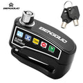 BENGGUO Motorcycle Alarm Wheel Disk Brake Lock with Keys Waterproof Bike Alarm Security Padlock Aluminum Alloy Bike Accessories