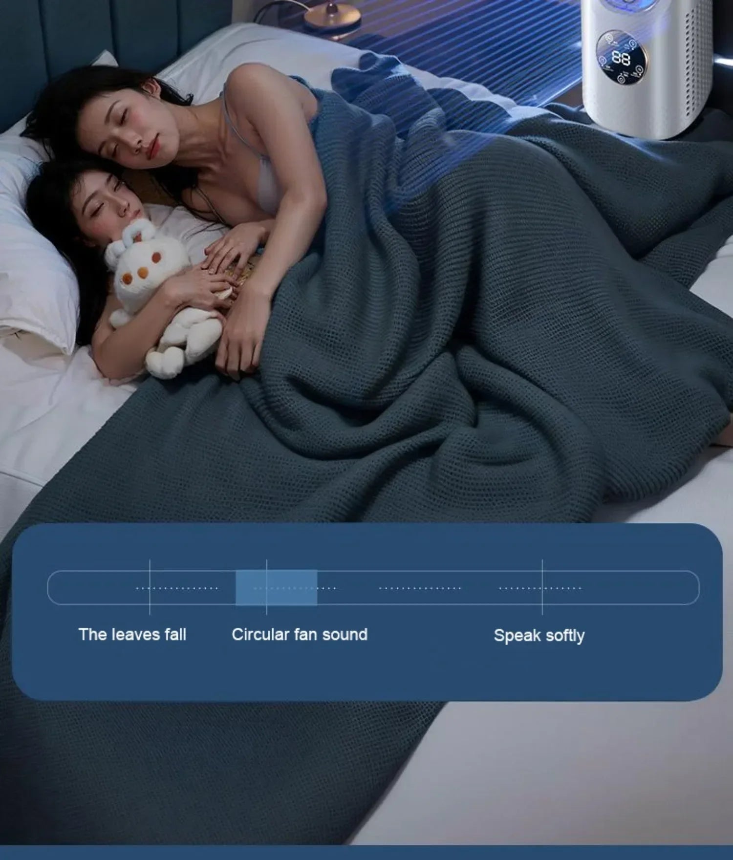 USB Direct Supply Desktop Cooling Humidifier Fan No Built-in Battery Silent Wide Angle Air Cooler With RGB Light Touch Control