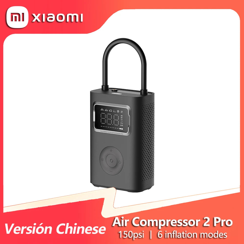 Xiaomi Mijia Portable Air Compressor 2 Pro Digital Tire Inflator Electric Air Pump With LED Lamp for Car Motorcycles Bicycles