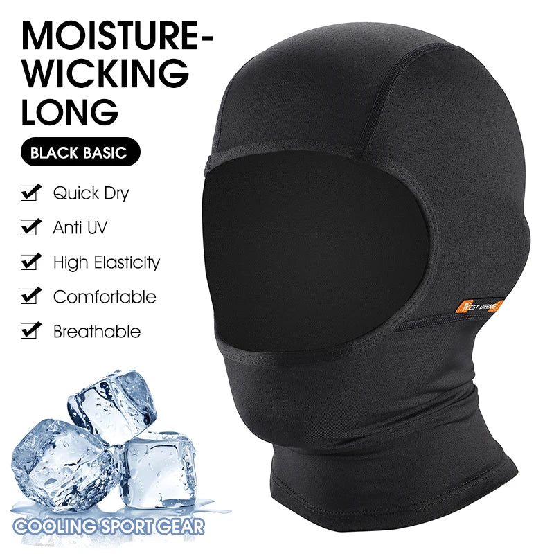 WEST BIKING Summer Motorcycle Bike Moisture-Wicking Balaclava UV Protection Breathable Running Fishing Caps Cooling Sport Gear