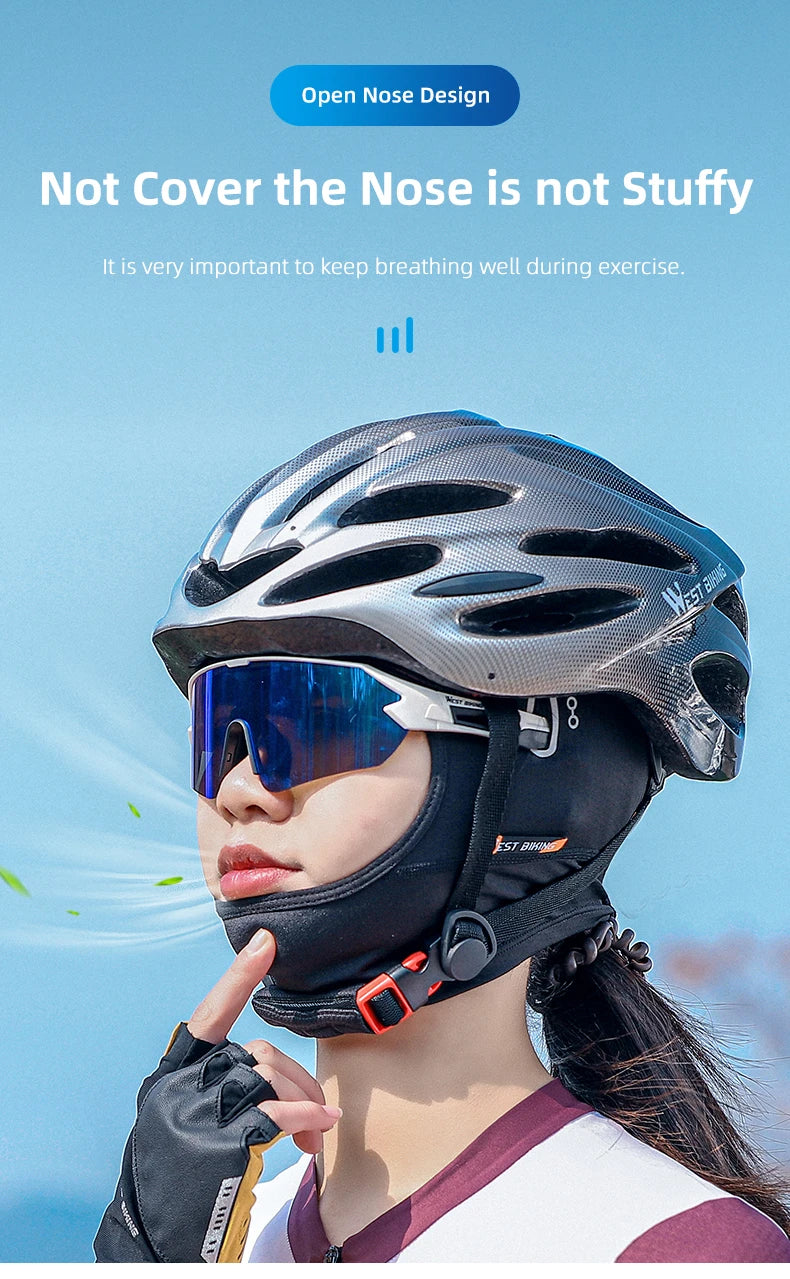 WEST BIKING Summer Motorcycle Bike Moisture-Wicking Balaclava UV Protection Breathable Running Fishing Caps Cooling Sport Gear