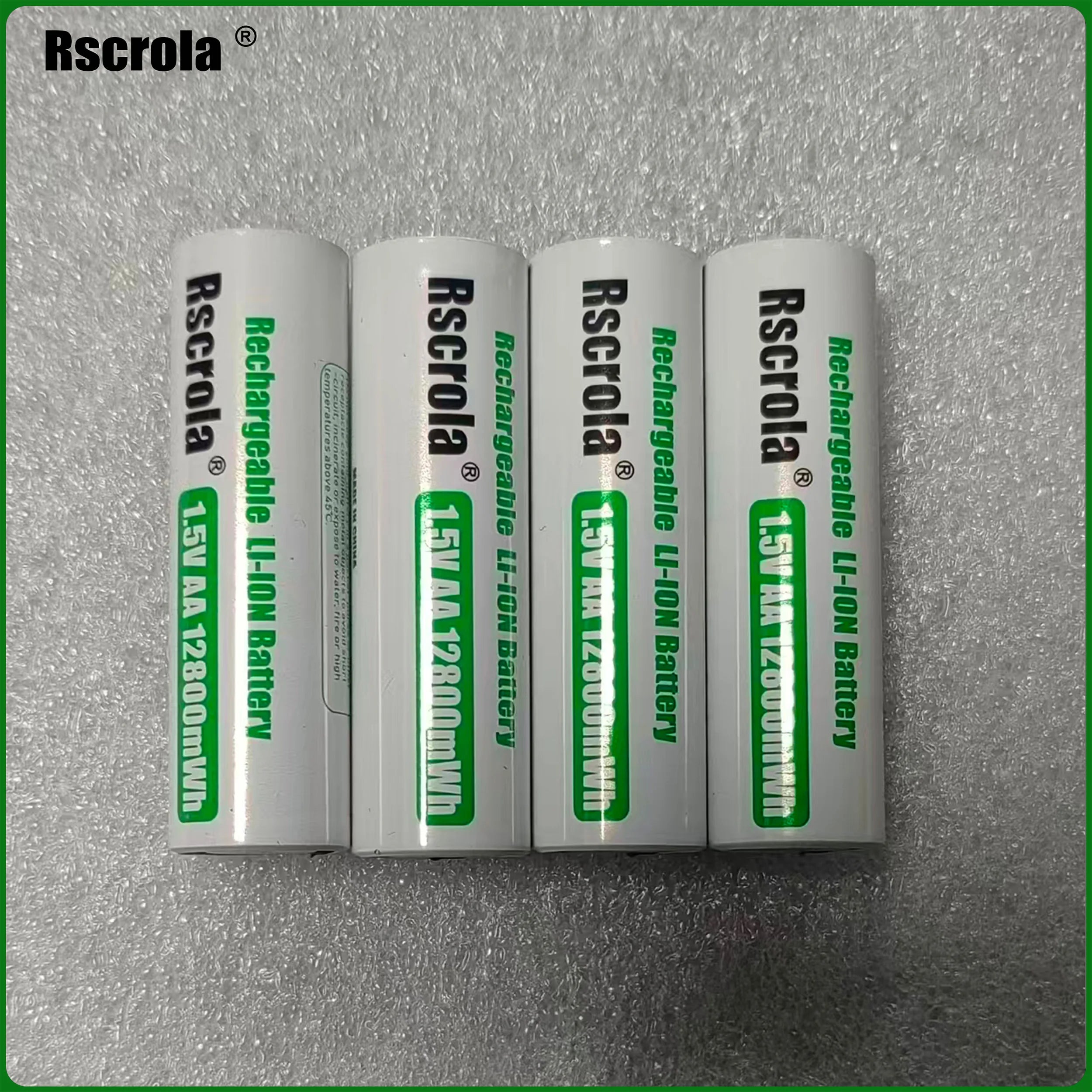 Rscrola Rechargeable 1.5V AA 12800mWh Lithium ion Battery Fast charging with Charger for Camare Clock  Mouse Fan Electric Toys