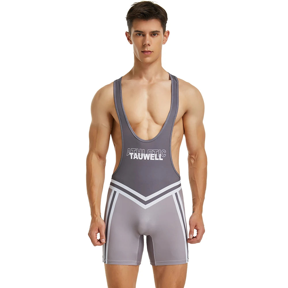 New Coming Men's One-Piece Wrestling Singlet Sport Dance Leotard Unitard Short Jumpsuit
