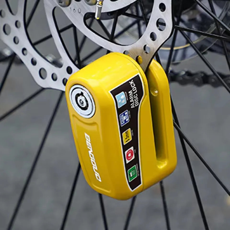 BENGGUO Motorcycle Alarm Wheel Disk Brake Lock with Keys Waterproof Bike Alarm Security Padlock Aluminum Alloy Bike Accessories
