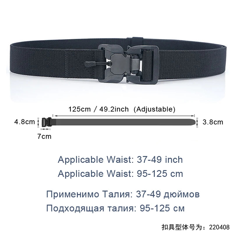 MEDYLA Tactical Belt Quick Release Buckle Elastic Belt Casual Nylon Tool Training Belt Men's Belt MN057