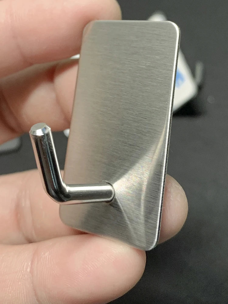 4/8pcs stainless steel small hooks, no drilling, wall mounted, kitchen, bathroom, office key hooks wall hook adhesive wall hooks