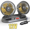 1/2/3 Head Car Fan Summer Air Fan USB/12V/24V Fan Cooler Adjustable 2 Speeds Silent Fan for Home Desk Office&Car Air Fan