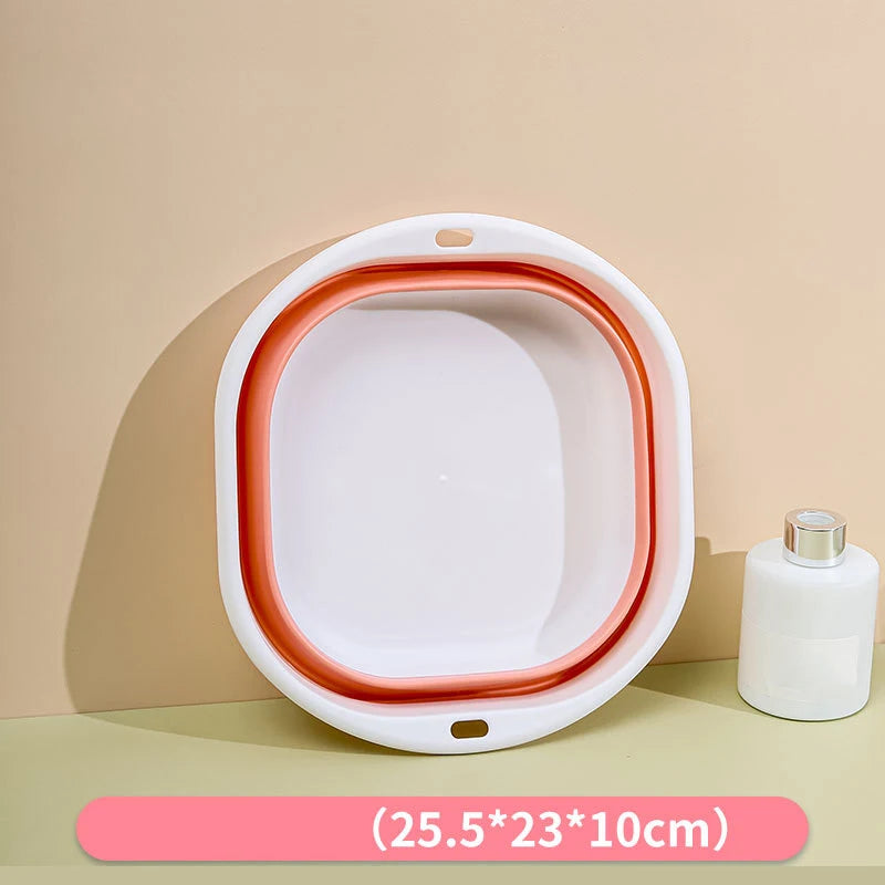Plastic Folding Basins Portable Wash Basins Folding Laundry Tub Adult Baby Bath Basin Bathroom Kitchen Accessories Wash Basin