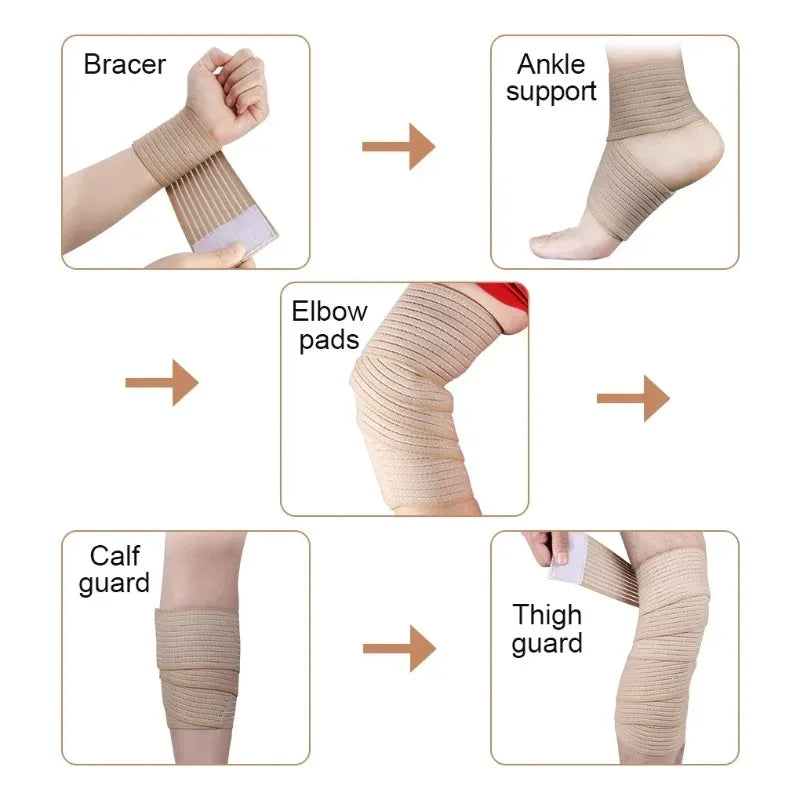 Adjustable Elastic Bandage for Wrist Calf Elbow Leg Ankle Knee Compression Protection Waist Bandages Sport Tape Gym Safety