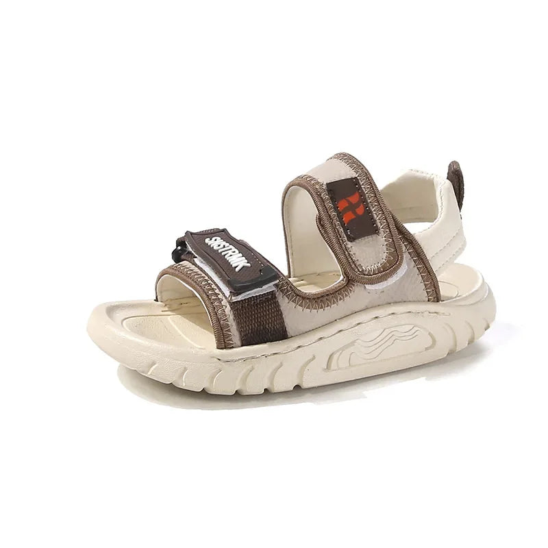 Children Sandals for Boys 2025 Summer New Fashion Korean Style Soft Bottom Anti-slippery Versatile Sports Simple Beach Shoes
