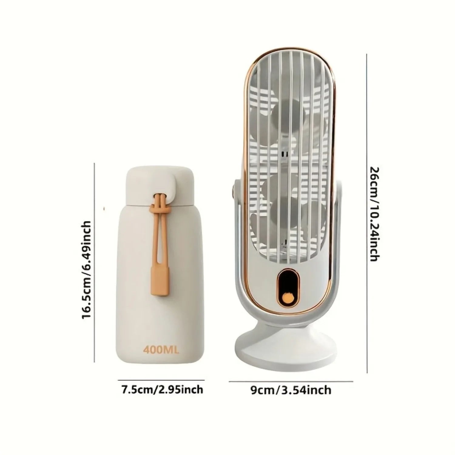 Portable USB Desk Fan Dual Motor 5-Speed LED Large Battery 360° Cooling Quiet for Office Home Travel Camping RV