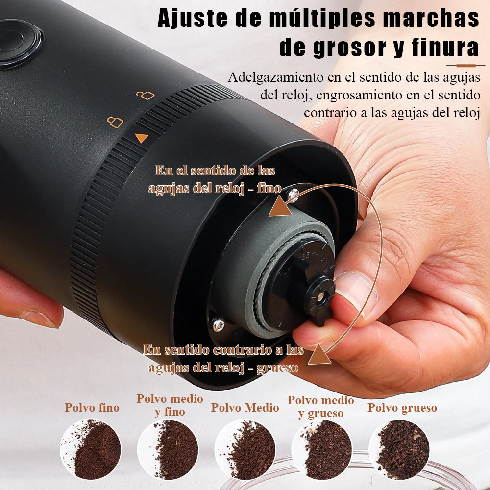 Portable Electric Coffee Grinder Adjustable Thickness Ceramic Grinding Core Grinder Long-life Battery Coffee Bean Grinder