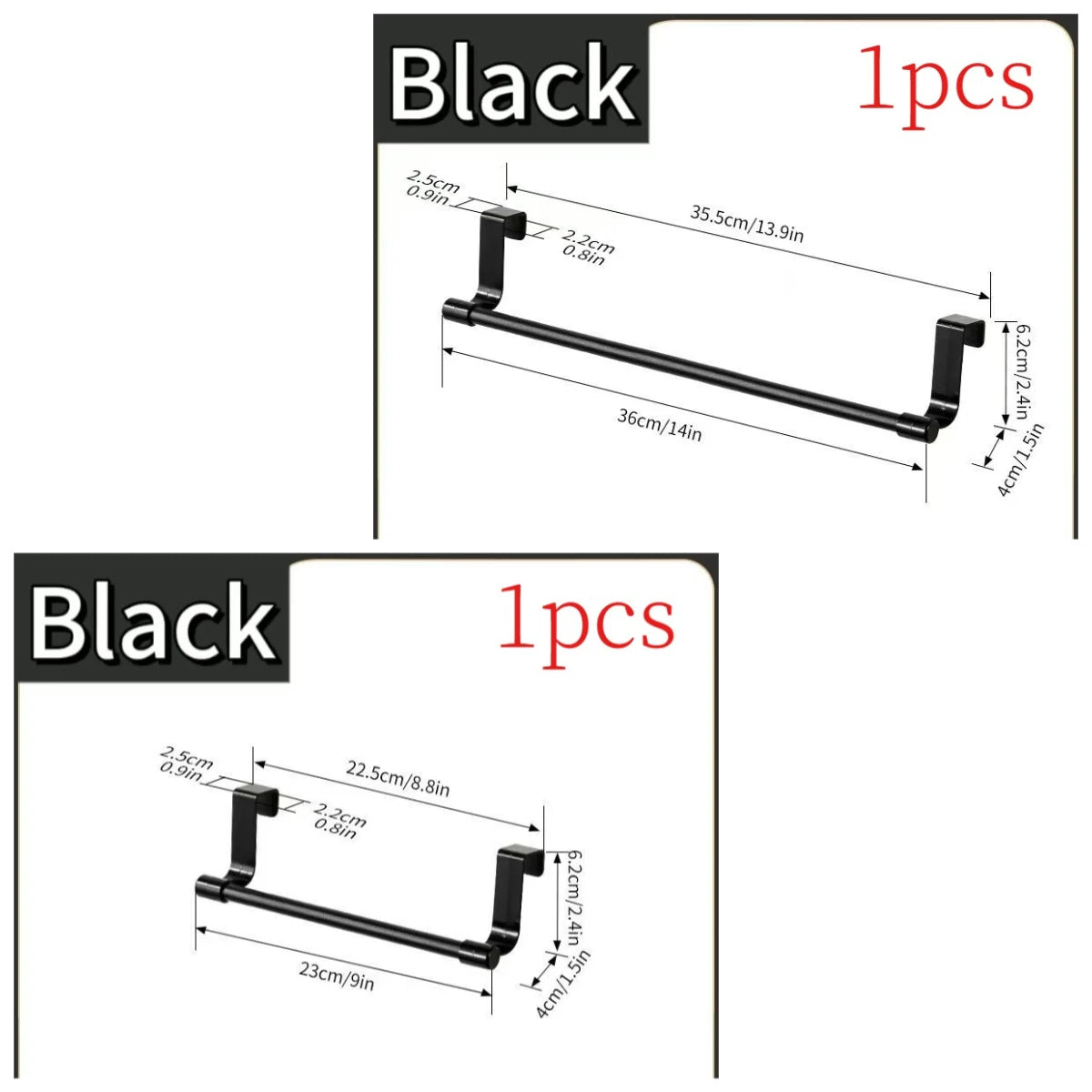 1/2pcs Wall Mounted Kitchen Cabinet Towel Rack-A Space Saving Cloth Rack Suitable for Homes and Bathrooms,No Drilling Required
