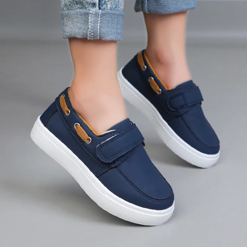 Toddler Boys Fashion Versatile Sneakers 2026 New Spring Kids School Loafers Soft Sole Slip-on Comfort Outdoor Kids Play Footwear
