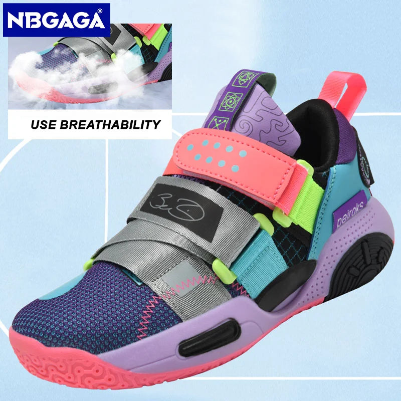 Children's Basketball Shoes For Boys Girls Non-slip Kids Sport Shoes Lightweight Outdoor Sneakers Trainers Footwear