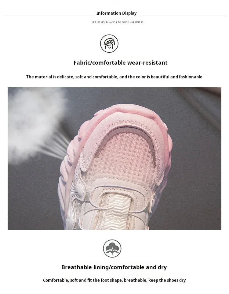 Children Sneakers Unisex Dad's Shoes Baby Boy Trainers Girls Shoes Clunky Sports Tennis Casual Flats Child Infant Footwear