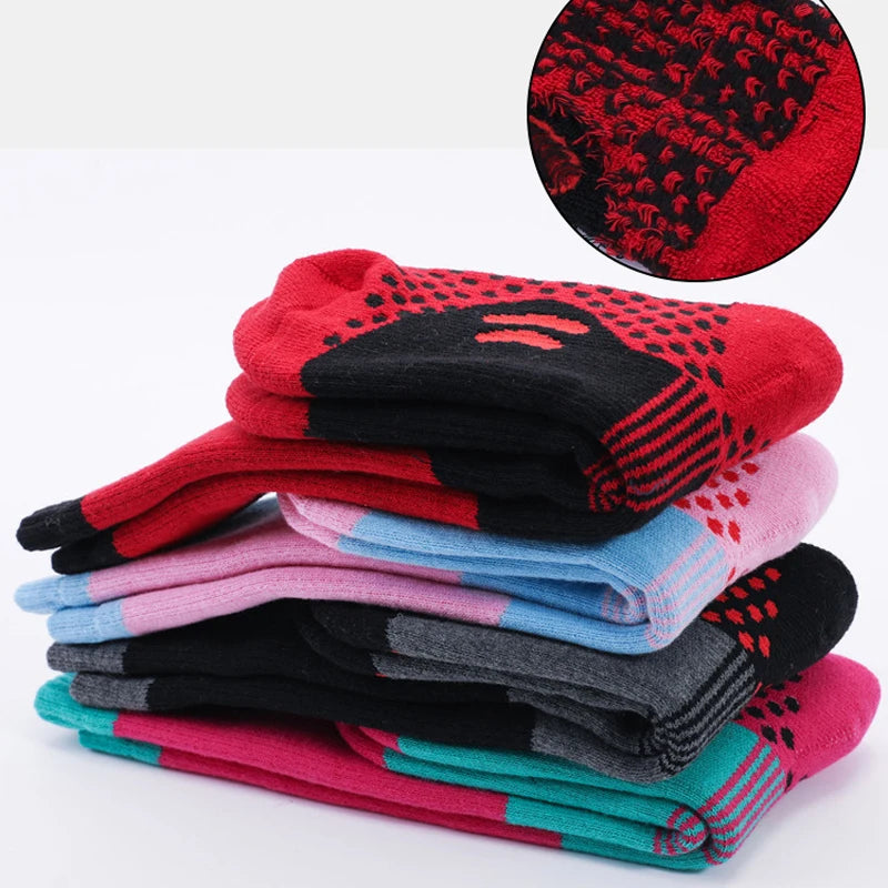 New Thermal Kids Ski Socks Cotton Thicker Warm Outdoor Sport Socks Snow Cycling Skiing Sock Children Thermosocks Girls Boys Gift