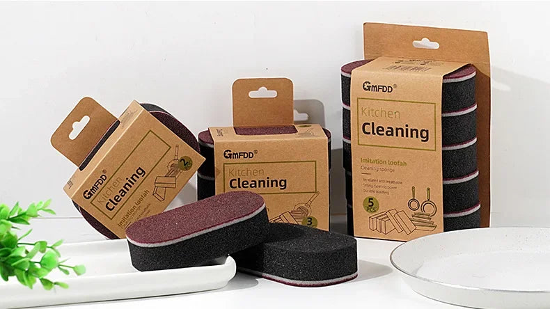 Magic Sponge Power Thicken Double -sided Dishes Cleaning Brushes Kitchen Wipe Rust Brushing Pot Bottom Black Stain Artifact