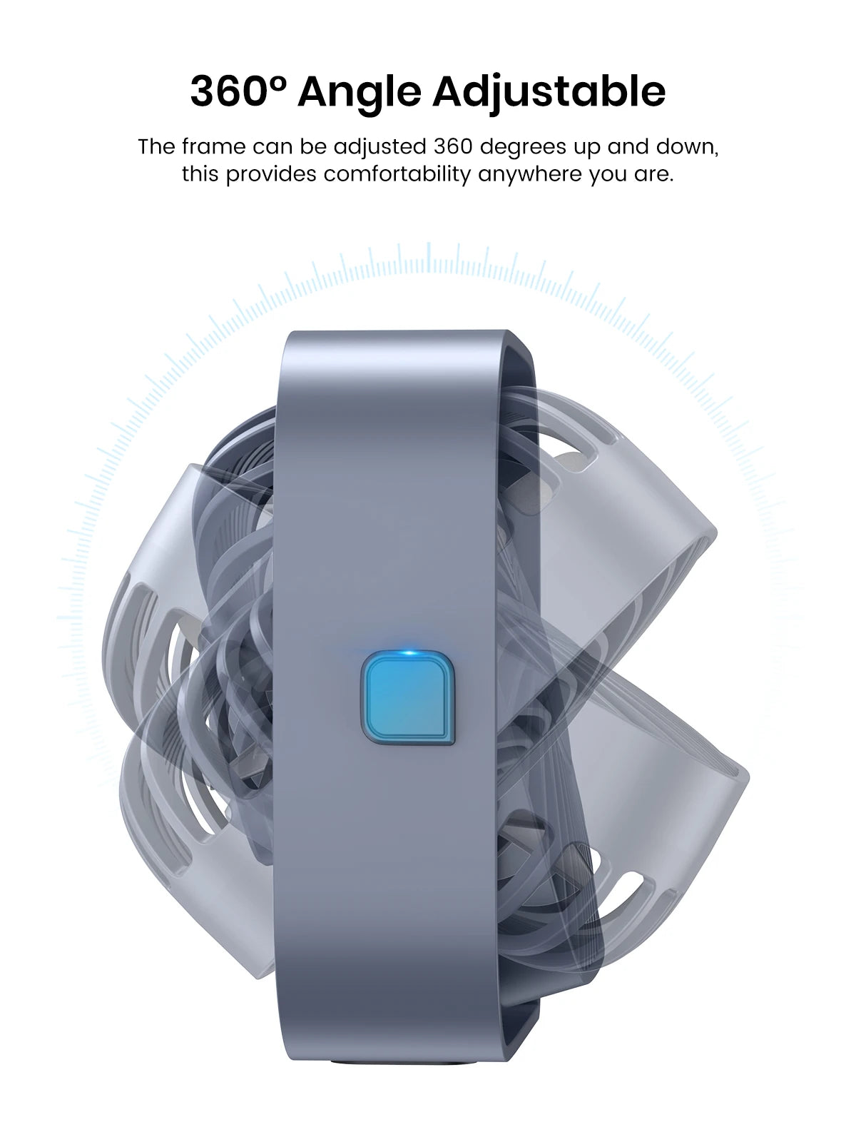 TOPK USB Desk Fan, Mini Fan Portable,3 Speeds Desktop Table Cooling Fan,Quiet Personal Small Fans for Room Home Desktop Office